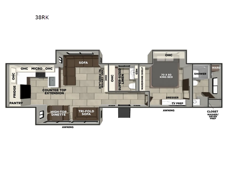 2027 Forest River LaCrosse 38RK - New Travel Trailer For Sale by RV Dynasty in Bunker Hill, Indiana features Slideout