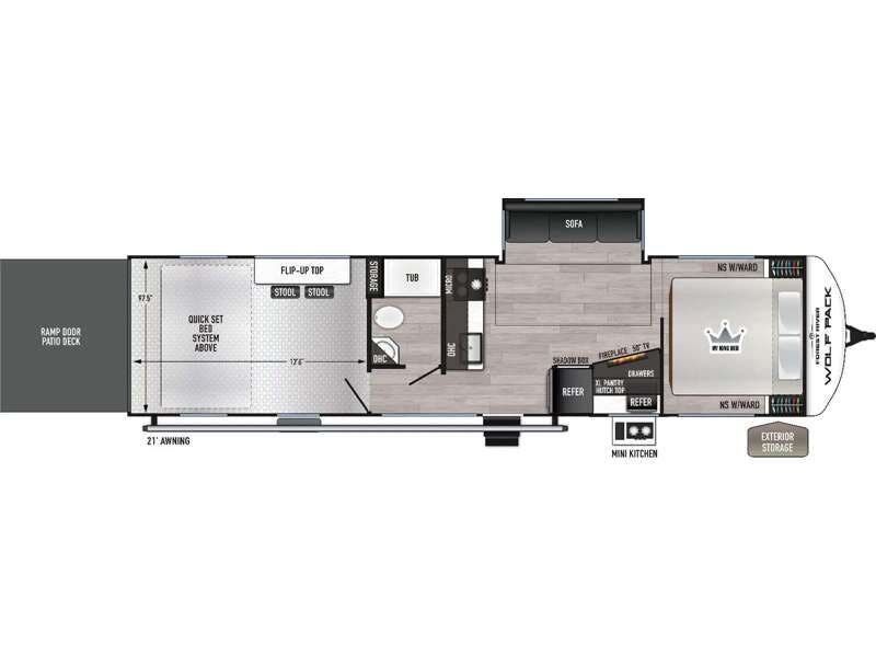 2027 Forest River Cherokee Wolf Pack 27-12.5 - New Toy Hauler For Sale by RV Dynasty in Bunker Hill, Indiana features Slideout