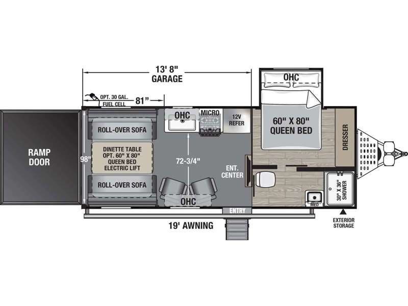 2026 Forest River Work and Play 21LT - New Toy Hauler For Sale by RV Dynasty in Bunker Hill, Indiana features Slideout