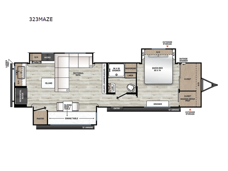 2027 Coachmen Catalina Legacy Edition 323MAZE - New Travel Trailer For Sale by RV Dynasty in Bunker Hill, Indiana features Slideout