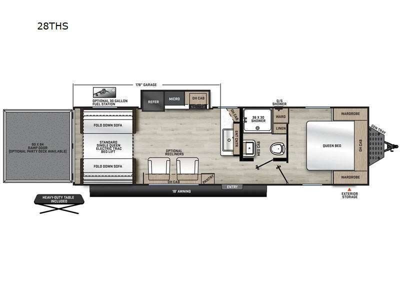 2026 Coachmen Catalina Trail Blazer 28THS - New Toy Hauler For Sale by RV Dynasty in Bunker Hill, Indiana features Slideout