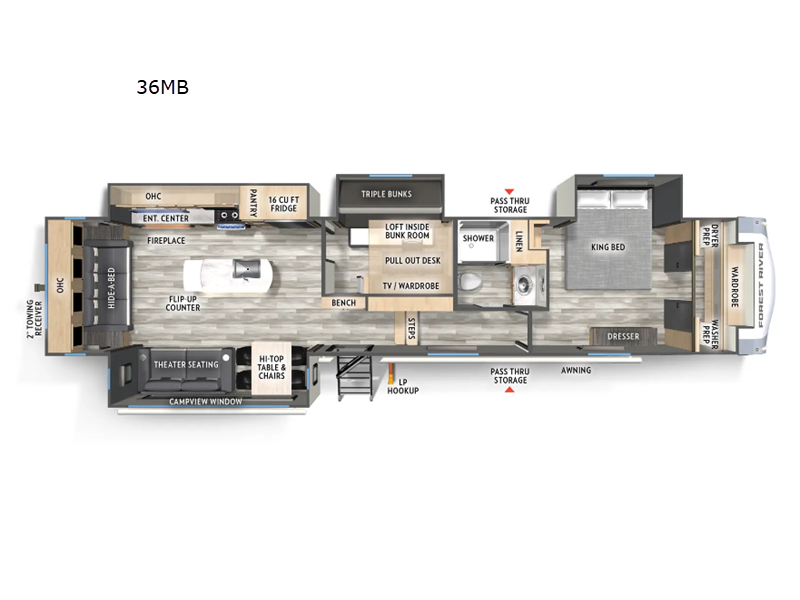 2026 Forest River Cardinal 36MB - New Fifth Wheel For Sale by RV Dynasty in Bunker Hill, Indiana features Slideout
