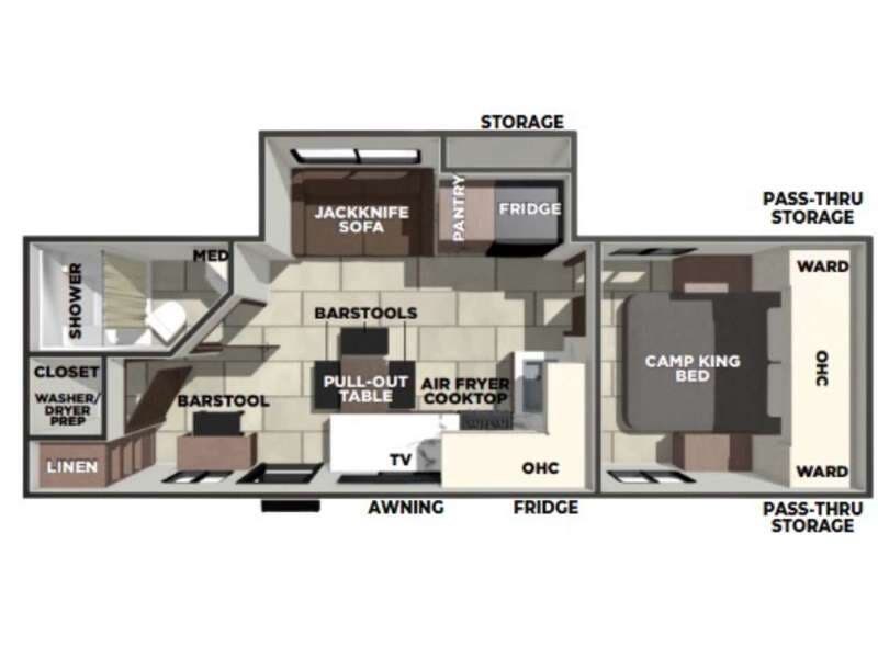2026 Prime Time Tracer 255DS - New Travel Trailer For Sale by RV Dynasty in Bunker Hill, Indiana features Slideout
