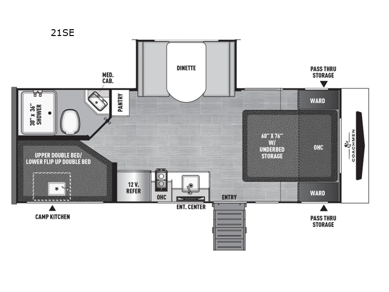 2026 Coachmen Freedom Express Select 21SE - New Travel Trailer For Sale by RV Dynasty in Bunker Hill, Indiana features Slideout