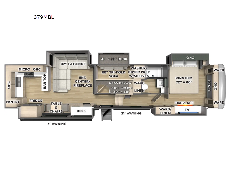 2027 Forest River Columbus 379MBL - New Fifth Wheel For Sale by RV Dynasty in Bunker Hill, Indiana features Slideout