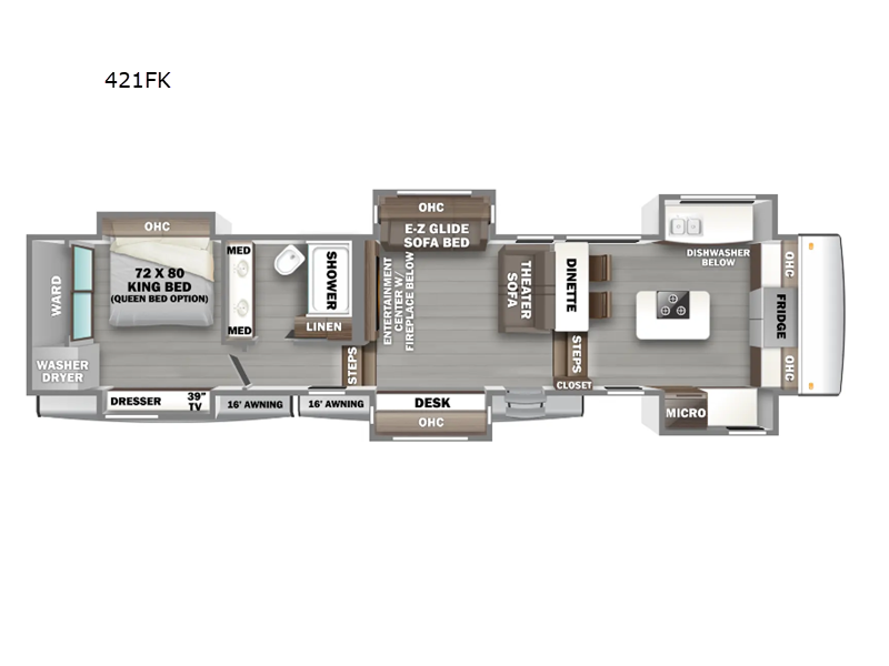 2025 Forest River RiverStone 421FK - New Fifth Wheel For Sale by RV Dynasty in Bunker Hill, Indiana features Slideout
