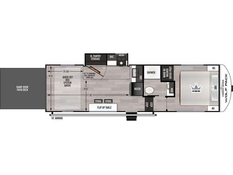 2027 Forest River Cherokee Wolf Pack 275PACK15 - New Toy Hauler For Sale by RV Dynasty in Bunker Hill, Indiana features Slideout