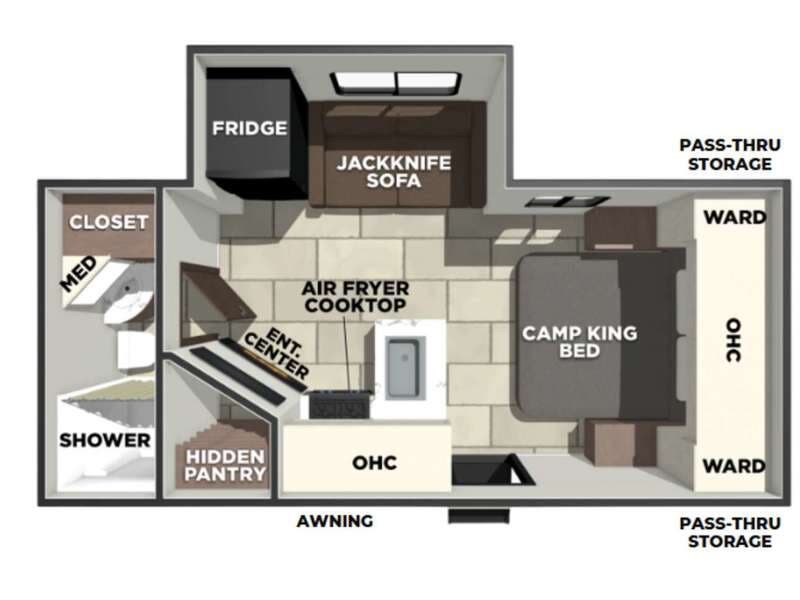 2027 Prime Time Tracer 195RB - New Travel Trailer For Sale by RV Dynasty in Bunker Hill, Indiana features Slideout
