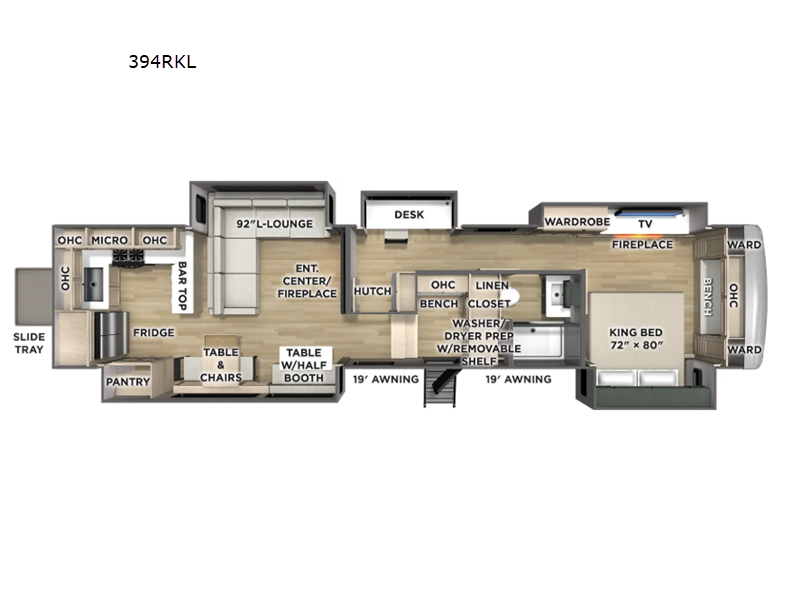 2027 Forest River River Ranch 394RKL - New Fifth Wheel For Sale by RV Dynasty in Bunker Hill, Indiana features Slideout