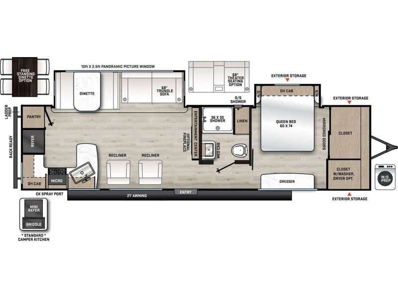 2026 Coachmen Catalina Legacy Edition 303RKDS - New Travel Trailer For Sale by RV Dynasty in Bunker Hill, Indiana features Slideout