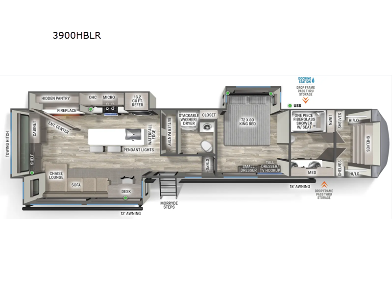2026 Forest River Sandpiper 3900HBLR - New Fifth Wheel For Sale by RV Dynasty in Bunker Hill, Indiana features Slideout