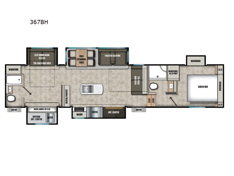 2027 Shasta Phoenix 367BH - New Fifth Wheel For Sale by RV Dynasty in Bunker Hill, Indiana features Slideout