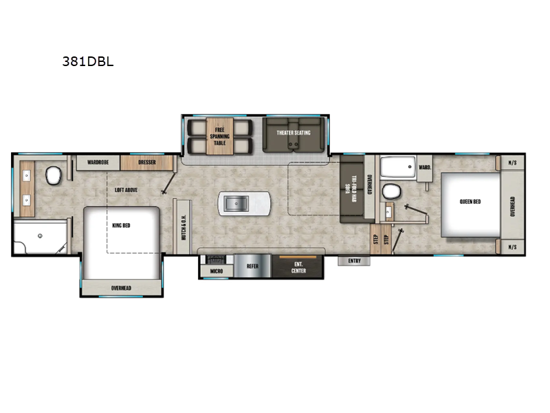 2027 Shasta Phoenix 381DBL - New Fifth Wheel For Sale by RV Dynasty in Bunker Hill, Indiana features Slideout