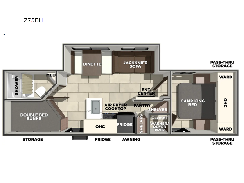 2026 Forest River Tracer 275BH - New Travel Trailer For Sale by RV Dynasty in Bunker Hill, Indiana features Slideout
