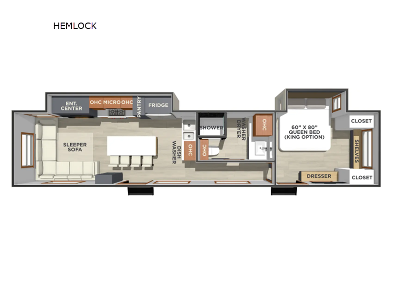 2027 Forest River Lost Pines HEMLOCK - New Destination Trailer For Sale by RV Dynasty in Bunker Hill, Indiana features Slideout