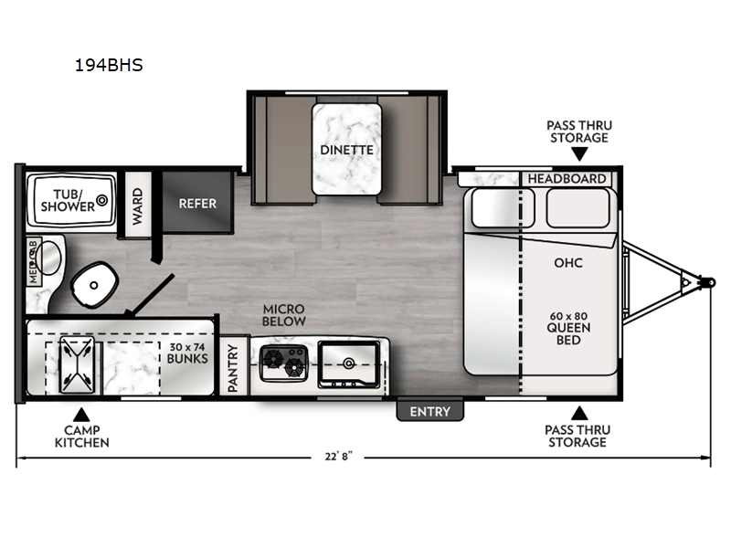 2026 Coachmen Apex Nano 194BHS - New Travel Trailer For Sale by RV Dynasty in Bunker Hill, Indiana features Slideout