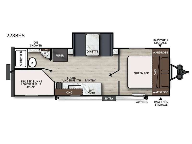 2026 Coachmen Apex Nano 228BHS - New Travel Trailer For Sale by RV Dynasty in Bunker Hill, Indiana features Slideout