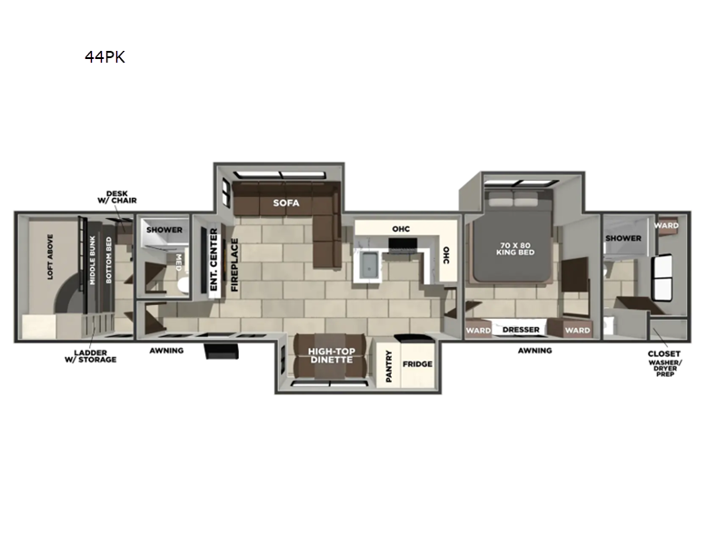 2027 Forest River LaCrosse 44PK - New Destination Trailer For Sale by RV Dynasty in Bunker Hill, Indiana features Slideout