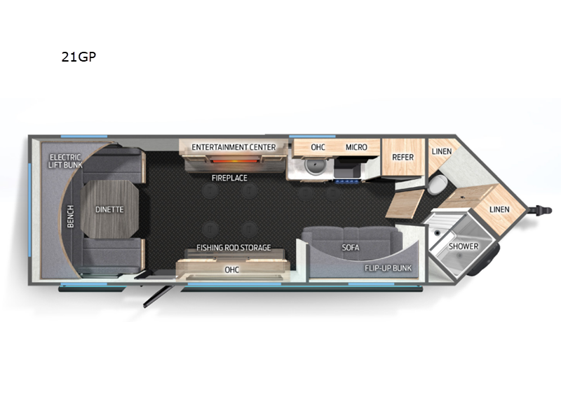 2026 Forest River Cherokee Grey Wolf Fish House 21GP - New Fish House For Sale by RV Dynasty in Bunker Hill, Indiana