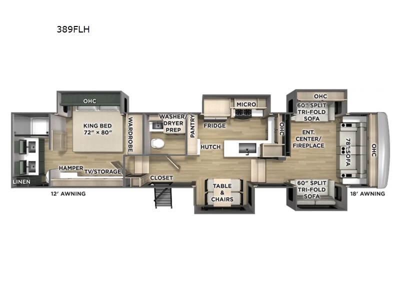 2025 Forest River Columbus 389FLH - New Fifth Wheel For Sale by RV Dynasty in Bunker Hill, Indiana features Slideout