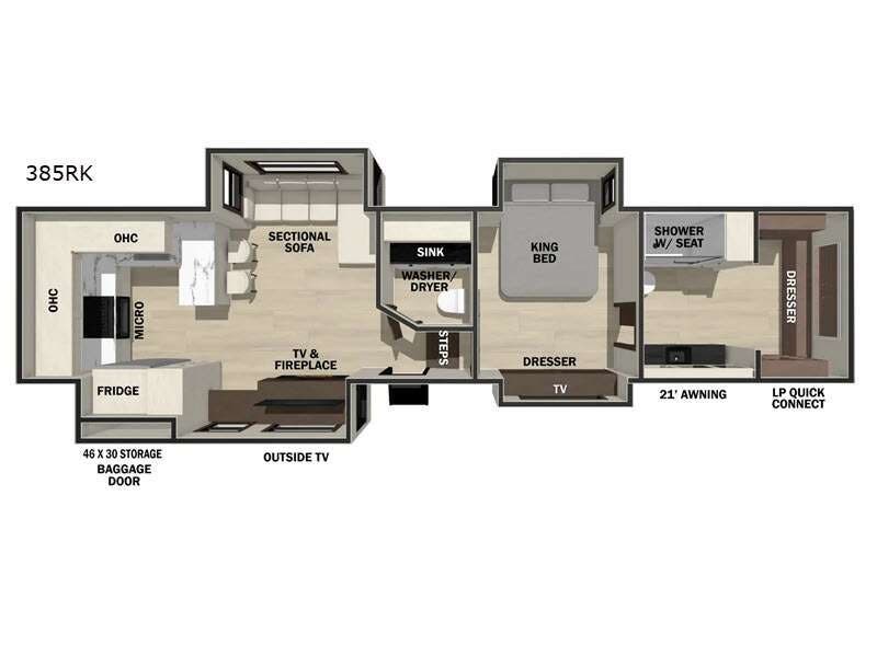 2026 Forest River Cedar Creek 385RK - New Fifth Wheel For Sale by RV Dynasty in Bunker Hill, Indiana features Slideout