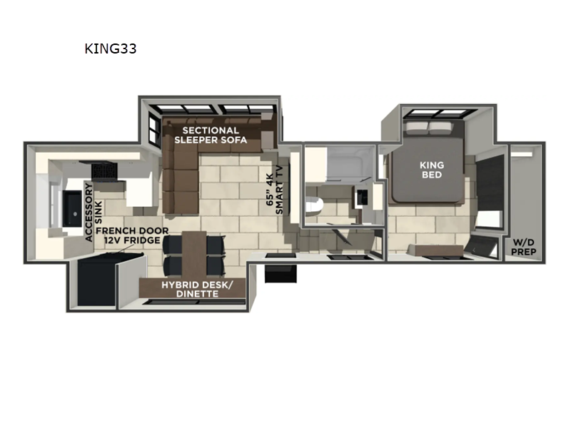2026 Prime Time Crusader KING33 - New Fifth Wheel For Sale by RV Dynasty in Bunker Hill, Indiana features Slideout