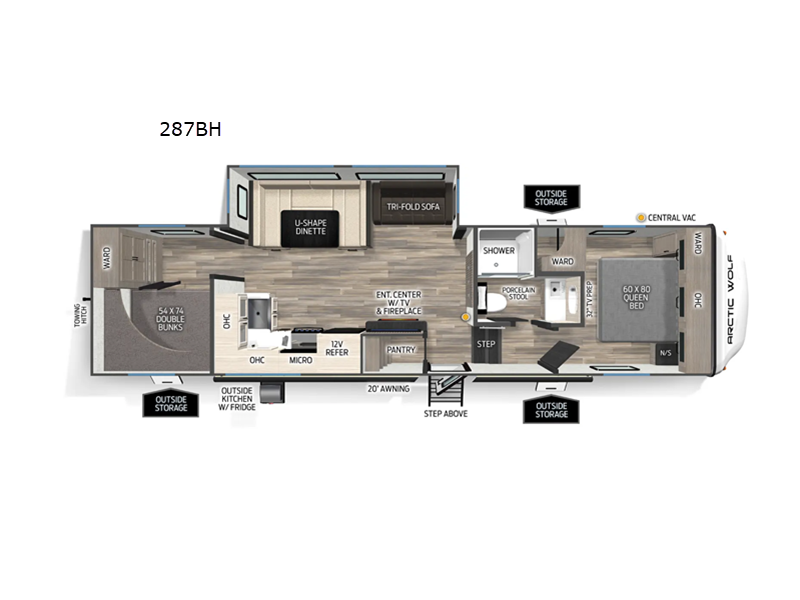 2026 Forest River Cherokee Arctic Wolf 287BH - New Fifth Wheel For Sale by RV Dynasty in Bunker Hill, Indiana features Slideout