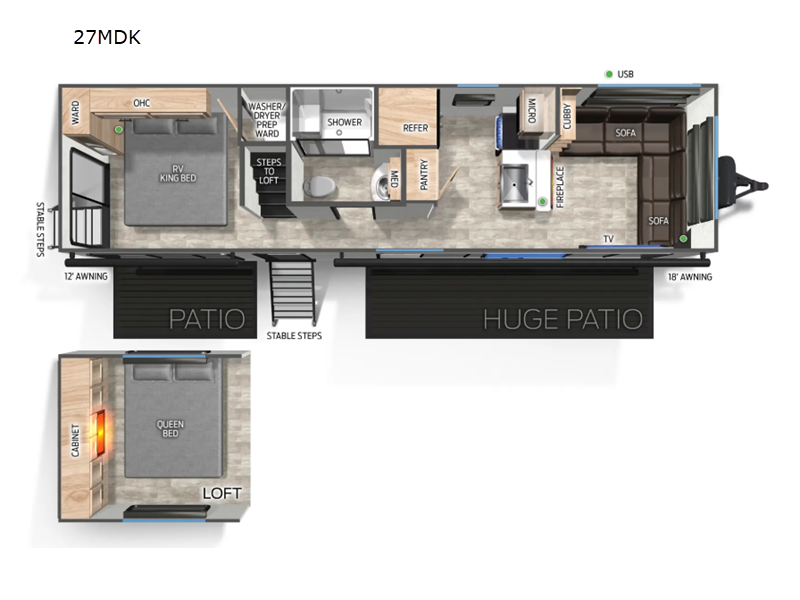 2026 Forest River Cherokee Timberwolf 27MDK - New Destination Trailer For Sale by RV Dynasty in Bunker Hill, Indiana