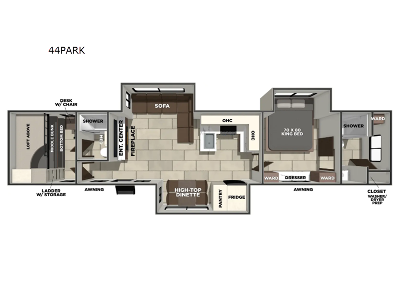 2026 Prime Time LaCrosse 44PARK - New Destination Trailer For Sale by RV Dynasty in Bunker Hill, Indiana features Slideout