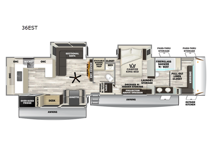 2027 Forest River Cherokee Sabre 36EST - New Fifth Wheel For Sale by RV Dynasty in Bunker Hill, Indiana features Slideout