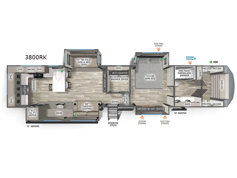 2026 Forest River Sandpiper 3800RK - New Fifth Wheel For Sale by RV Dynasty in Bunker Hill, Indiana features Slideout