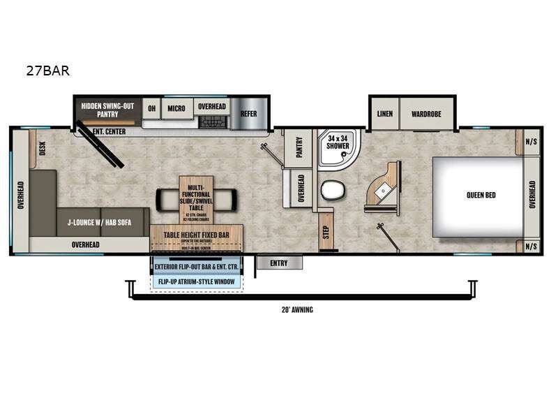 2027 Shasta Phoenix Lite 27BAR - New Fifth Wheel For Sale by RV Dynasty in Bunker Hill, Indiana features Slideout