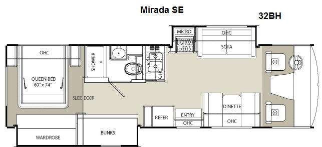 2012 Coachmen Mirada 32BH SE - Used Class A For Sale by RV Dynasty in Bunker Hill, Indiana features Slideout