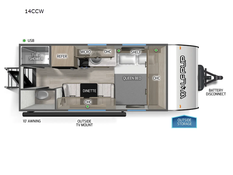 2026 Forest River Cherokee Wolf Pup 14CCW - New Travel Trailer For Sale by RV Dynasty in Bunker Hill, Indiana