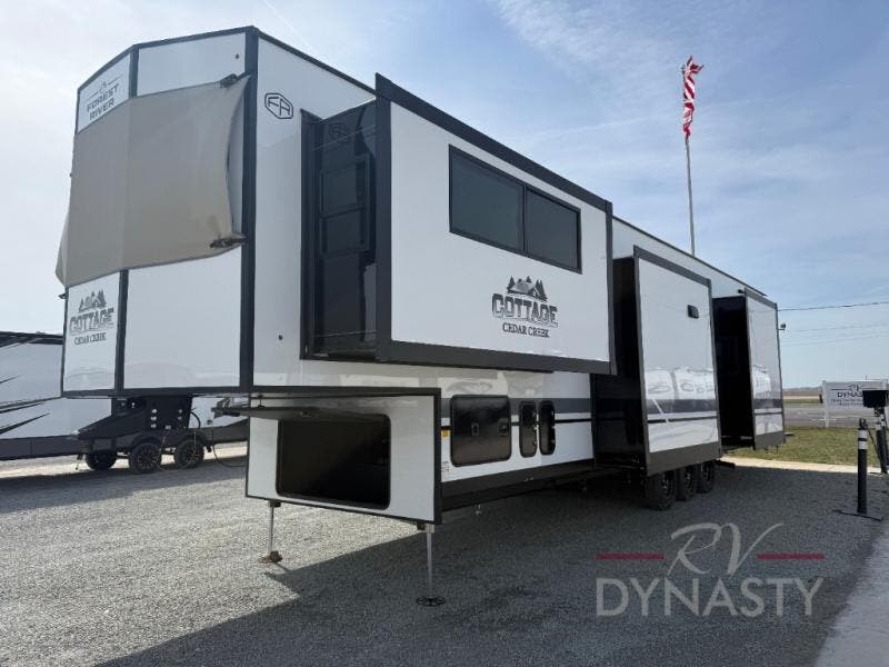 2026 Cedar Creek Cottage Fifth Wheels 413FWC by Forest River from RV Dynasty in Bunker Hill, Indiana