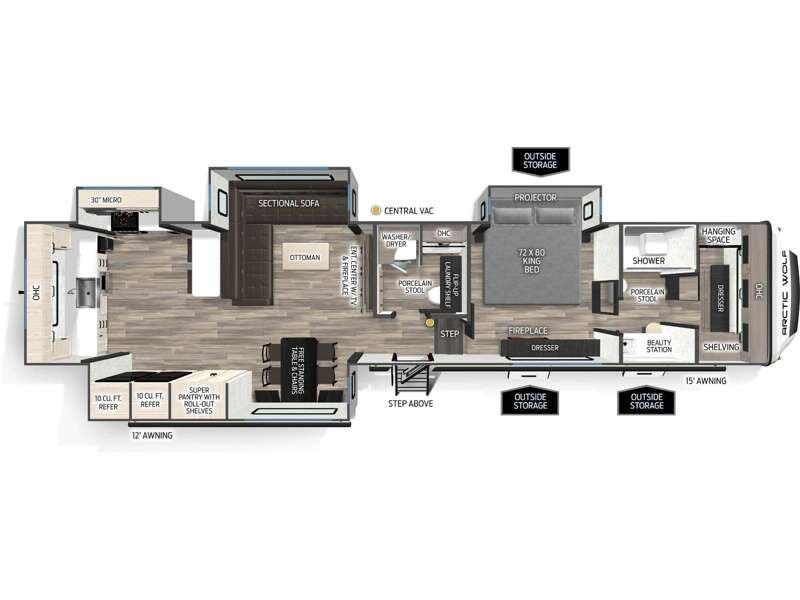 2026 Forest River Cherokee Arctic Wolf 387ML - New Fifth Wheel For Sale by RV Dynasty in Bunker Hill, Indiana