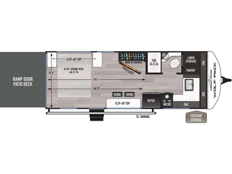 2026 Forest River Cherokee Wolf Pack 21-14 - New Toy Hauler For Sale by RV Dynasty in Bunker Hill, Indiana