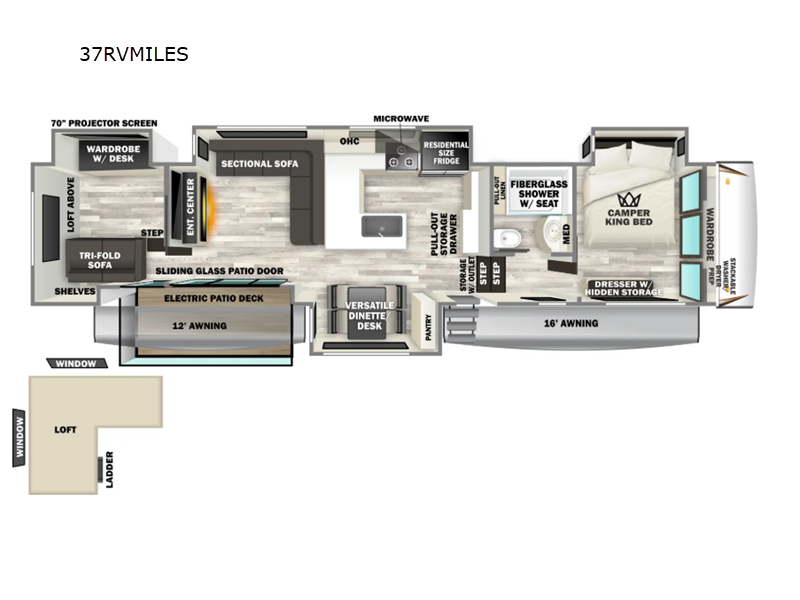 2026 Forest River Sabre 37RVMILES - New Fifth Wheel For Sale by RV Dynasty in Bunker Hill, Indiana features Slideout