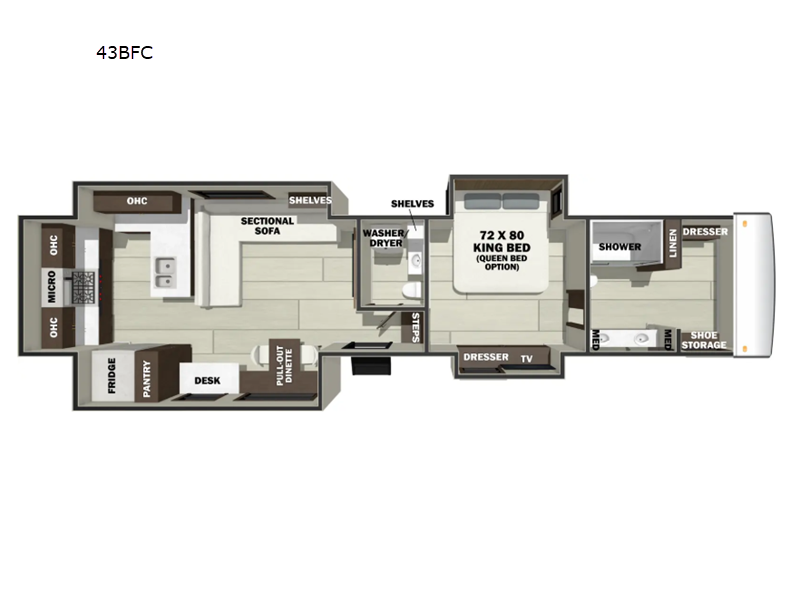 2026 Forest River RiverStone 43BFC - New Fifth Wheel For Sale by RV Dynasty in Bunker Hill, Indiana features Slideout