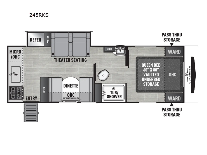 2026 Coachmen Freedom Express Ultra Lite 245RKS - New Travel Trailer For Sale by RV Dynasty in Bunker Hill, Indiana features Slideout