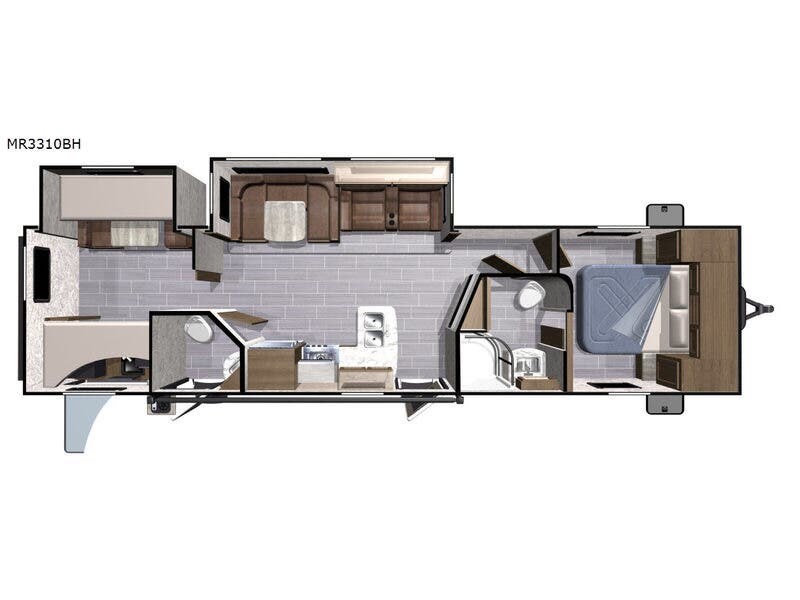 2018 Highland Ridge Mesa Ridge Lite Mesa  Ridge Lite MR3310BH - Used Travel Trailer For Sale by RV Dynasty in Bunker Hill, Indiana features Slideout