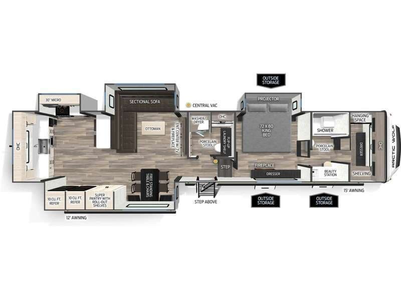 2026 Forest River Cherokee Arctic Wolf 387ML - New Fifth Wheel For Sale by RV Dynasty in Bunker Hill, Indiana