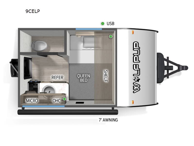 2026 Forest River Cherokee Wolf Pup 9CELP - New Travel Trailer For Sale by RV Dynasty in Bunker Hill, Indiana