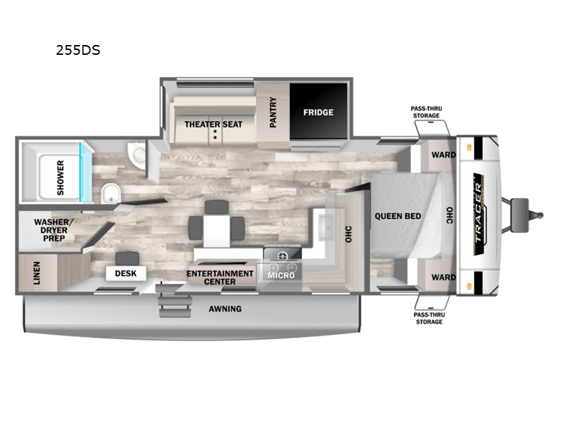 2025 Prime Time Tracer 255DS - New Travel Trailer For Sale by RV Dynasty in Bunker Hill, Indiana features Slideout