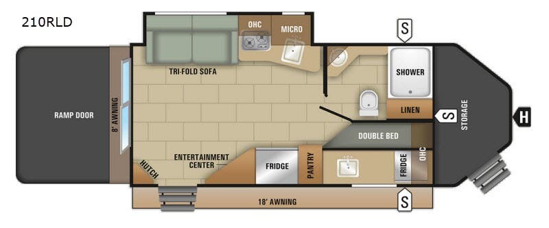 2018 Starcraft GPS 210RLD - Used Travel Trailer For Sale by RV Dynasty in Bunker Hill, Indiana features Slideout