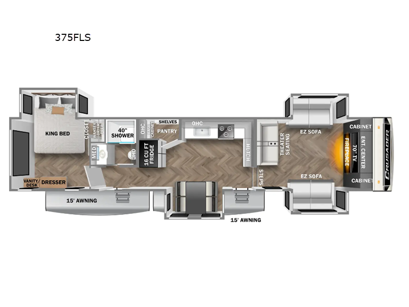2025 Prime Time Crusader 375FLS - New Fifth Wheel For Sale by RV Dynasty in Bunker Hill, Indiana features Slideout