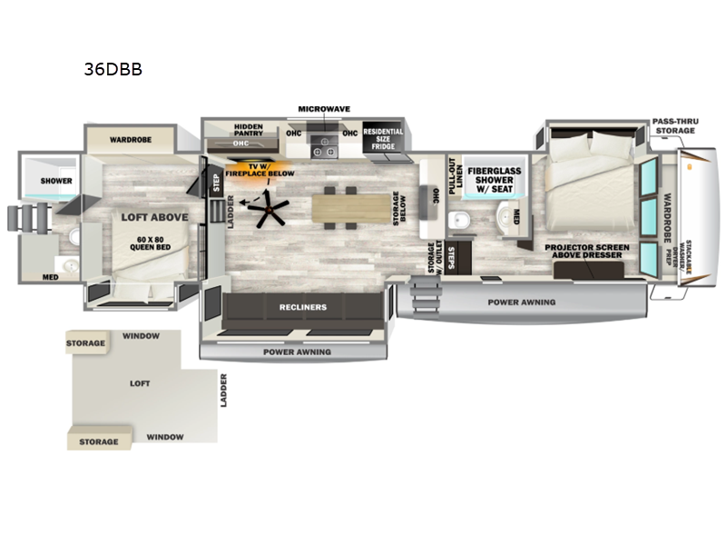 2027 Forest River Cherokee Sabre 36DBB - New Fifth Wheel For Sale by RV Dynasty in Bunker Hill, Indiana features Slideout