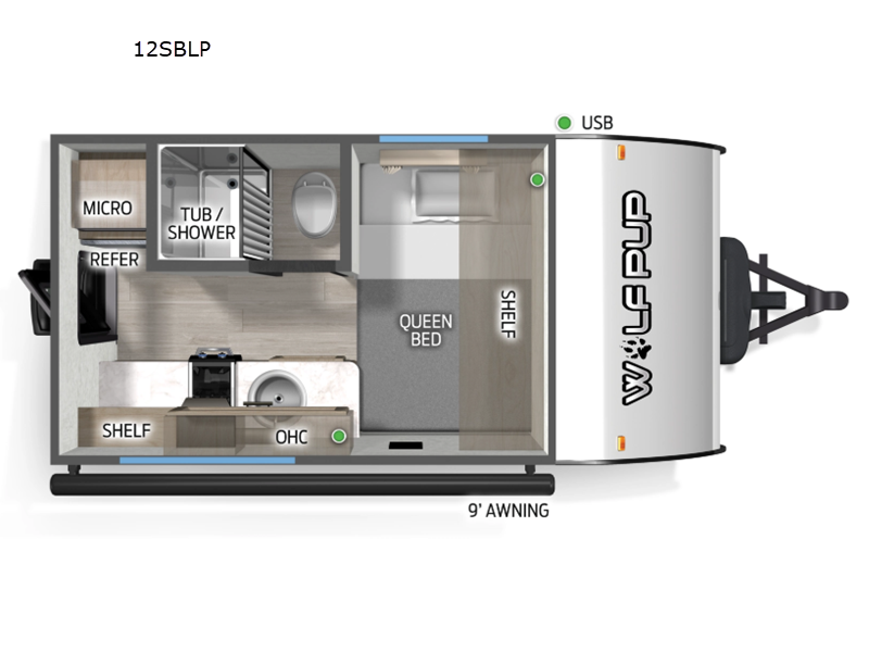 2027 Forest River Cherokee Wolf Pup 12SBLP - New Travel Trailer For Sale by RV Dynasty in Bunker Hill, Indiana