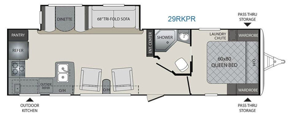 2017 Keystone Premier Ultra Lite 29RKPR - Used Travel Trailer For Sale by RV Dynasty in Bunker Hill, Indiana features Slideout