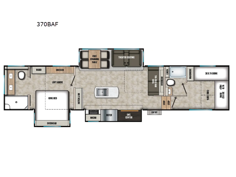 2026 Shasta Phoenix 370BAF - New Fifth Wheel For Sale by RV Dynasty in Bunker Hill, Indiana features Slideout